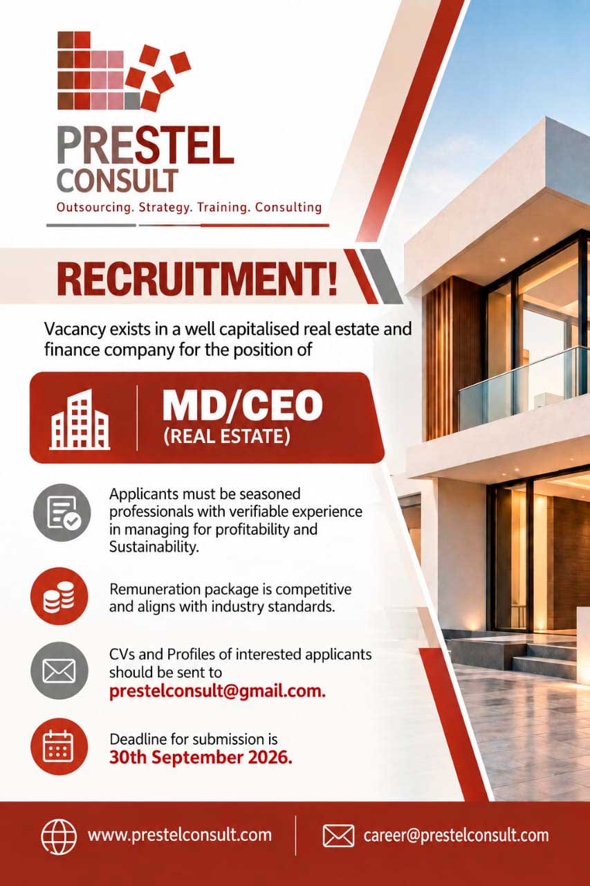 Vacancy for MD/CEO
